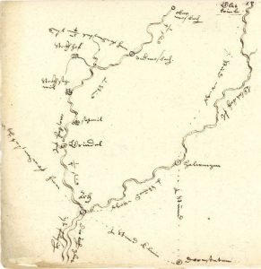 Schickhardts Karte vom Stockerbach